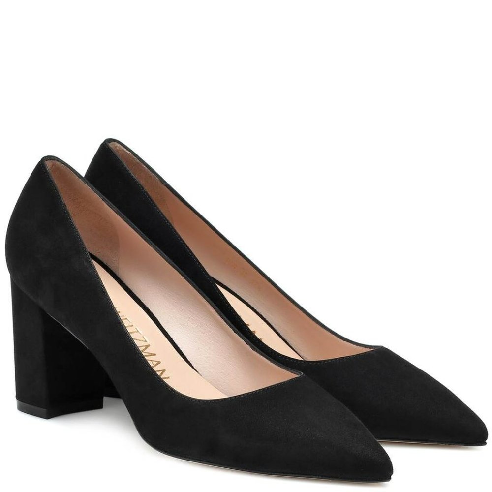 Stuart Weitzman Laney Pointed Toe Pump Block Sued… - image 2
